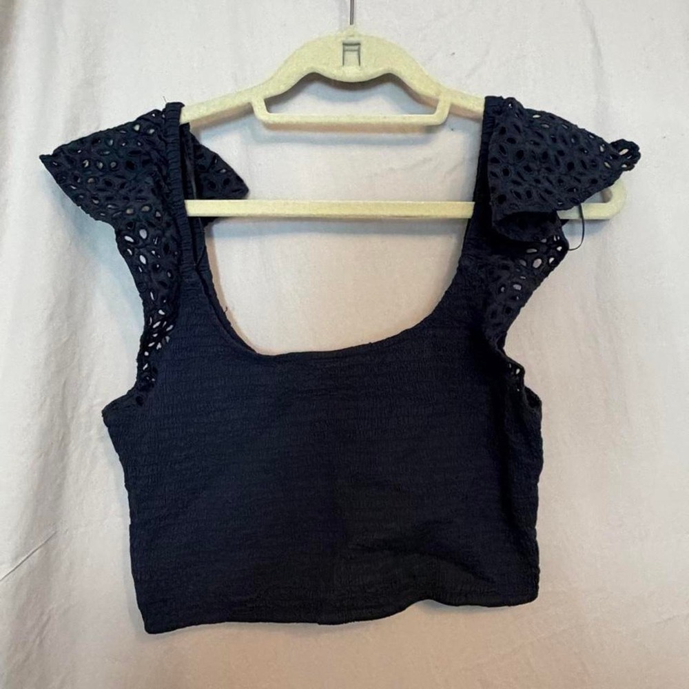 Blue Crop Top - Picture 1 of 4